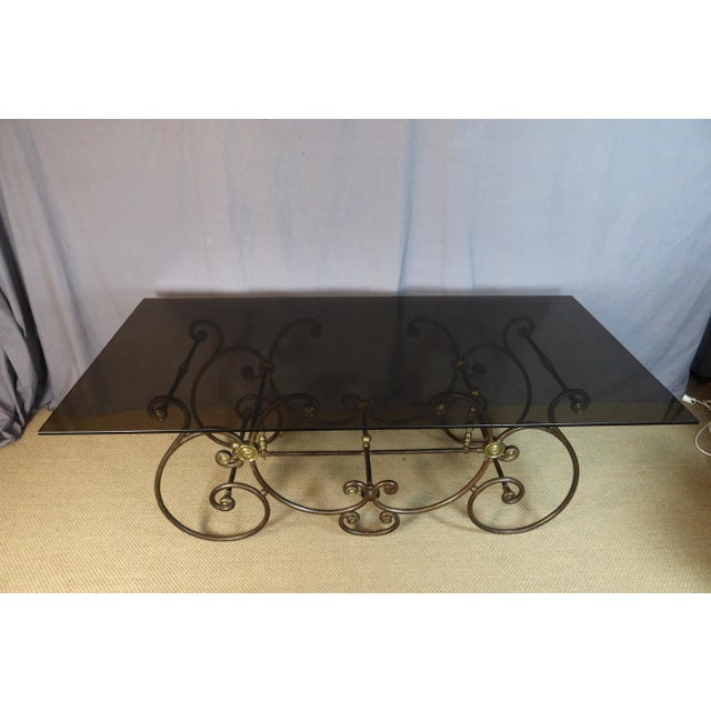 Black Wrought Iron Serving Table For Sale - Image 8 of 11