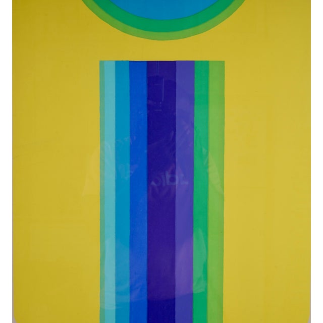 Metal Modern Minimalist Geometric Painting"Pillar of Light" by F. Goodman Signed and Number 11/11 For Sale - Image 7 of 10