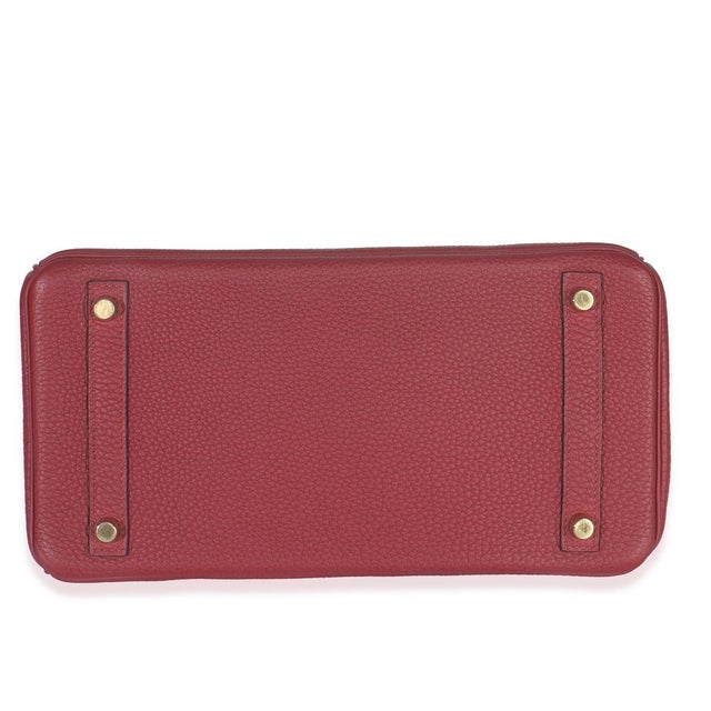 2010s Rouge Grenat Togo Birkin 30 GHW For Sale - Image 5 of 9
