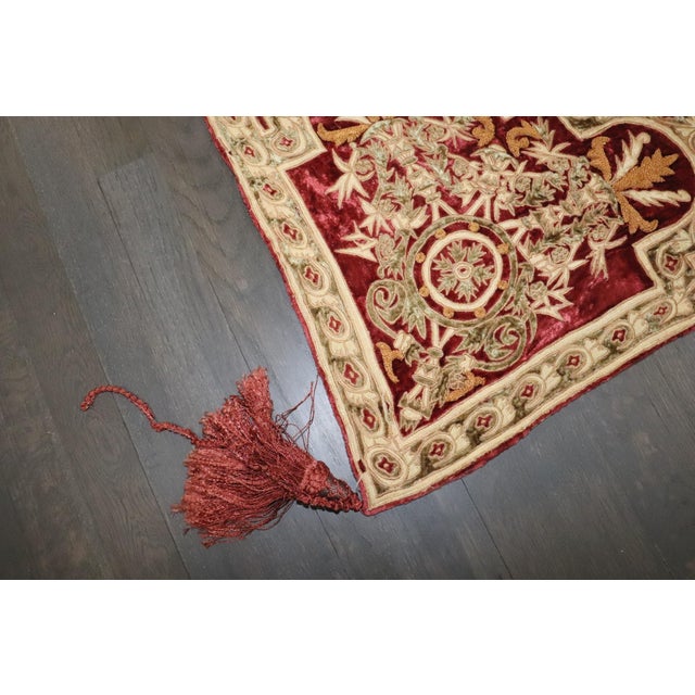 Early 20th Century Early 20th Century Table Cover Textile - 3'2" x 3'2" For Sale - Image 5 of 6