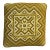 1960s-70s Olive Needlepoint Velvet-Back Pillow For Sale