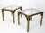 Mid-Century Modern Cross Brass Base & Glass-Top Side - a Pair For Sale - Image 9 of 11