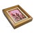 A striking vintage abstract figural artwork featuring a group of elongated human figures rendered in rich brown tones...