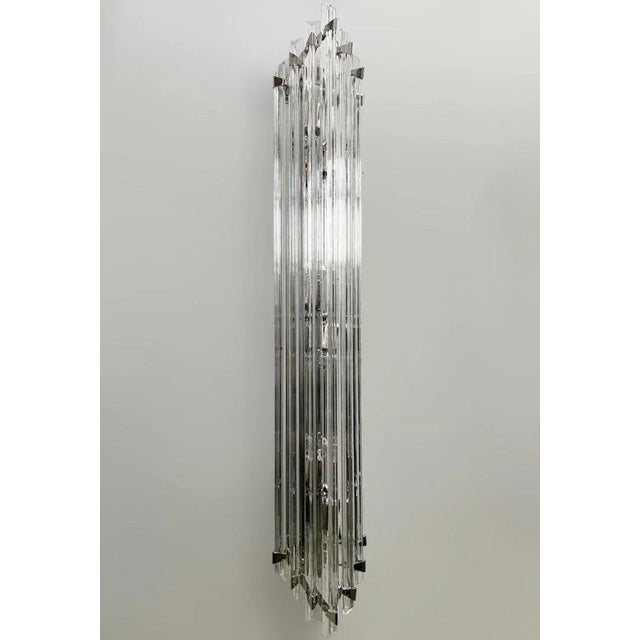Metal 21st Century Maestoso Murano Triedri Glass Rod Sconce by Fabio LTD For Sale - Image 7 of 12