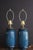 Mid 20th Century Seguso Style Teal Blue Murano Style Lamps - a Pair For Sale - Image 10 of 10