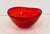 Mid Century Modern Red Murano Glass Bowl From Italy For Sale - Image 4 of 8