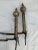 Vintage 1960s Wrought Iron and Brass Andirons- a Pair For Sale - Image 10 of 10