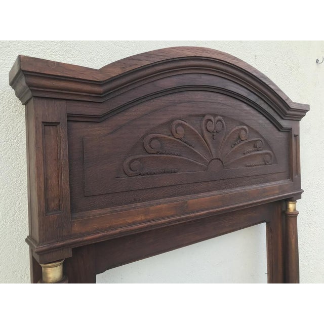 Brown Antique Oak Wood Frame 1920s For Sale - Image 8 of 18