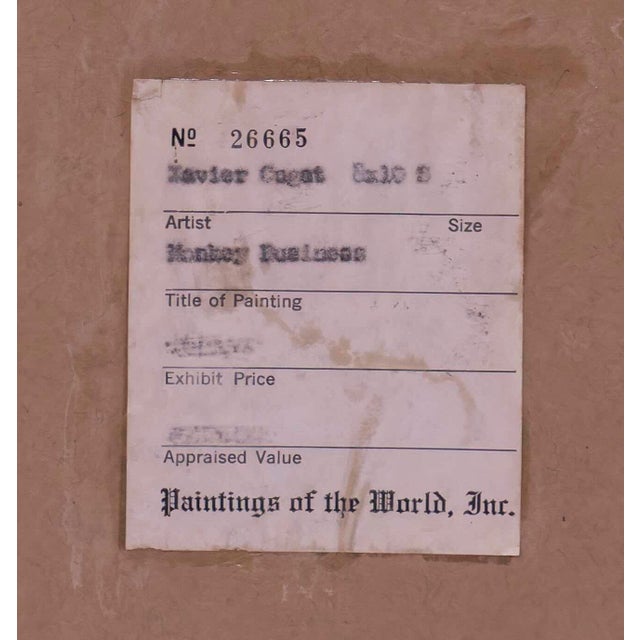 Yellow Xavier Cugat (1900-1990, Spanish) "Monkey Business" For Sale - Image 8 of 9