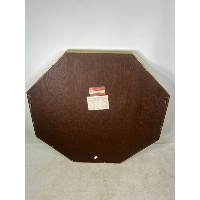 1980s Vintage Windsor Art Metal Framed Wall Mirror Floral Design For Sale - Image 5 of 10