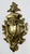 Large vintage lacquered cast brass door knocker with scroll detail. Age wear. Two holes for hanging.