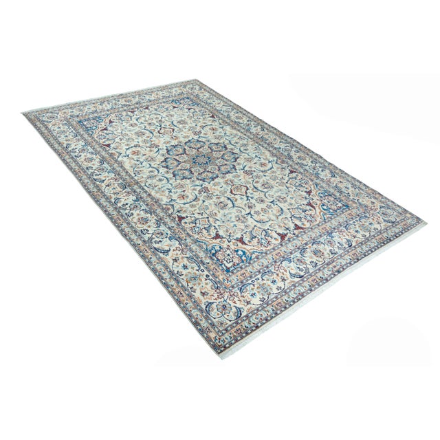 Mid-Century Modern Hand-Knotted Oriental Rug with Silk For Sale - Image 3 of 12