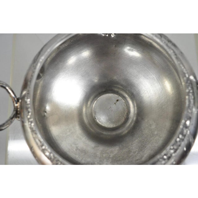 Antique Mead & Robbins Victorian Silver Plated Floral Repousse Fancy Soup Tureen For Sale - Image 9 of 13