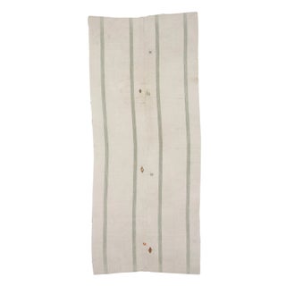 Vintage Cotton Kilim Rug-4′8″ × 10′10″ For Sale