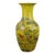 Chinese Ceramic Qing Dynasty Qianlong Marked Yellow Ground Crackle Glaze Porcelain Vase Hand Painted Twelve Chinese Zodiac Signs Pattern For Sale