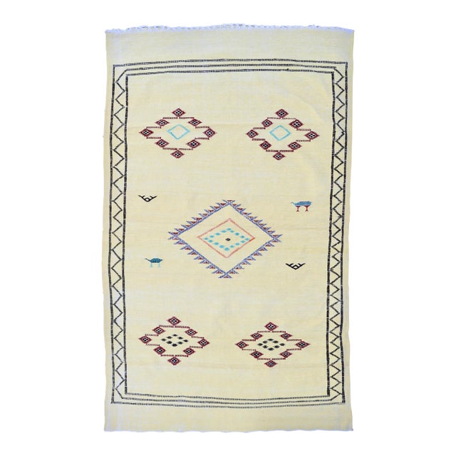 Late 20th Century Vintage Moroccan Rug - 6'6'' X 3'9'' For Sale