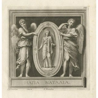 After Zampieri, Saint Natalie, 1762, Engraving For Sale