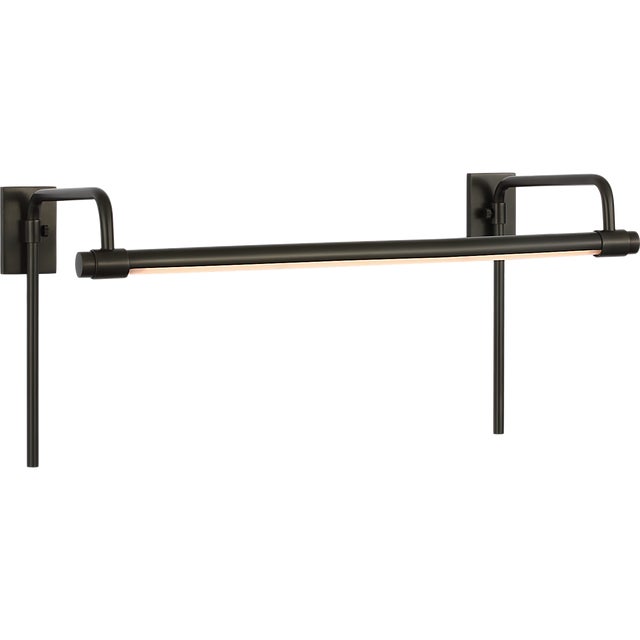 Metal Thomas O'Brien for Visual Comfort Signature Kidd 18" Frame Mount Picture Light in Bronze For Sale - Image 7 of 14