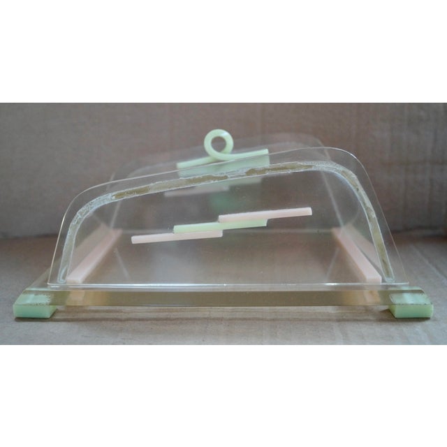Plastic Art Deco Acrylic Butter Dish, 1930 For Sale - Image 7 of 7