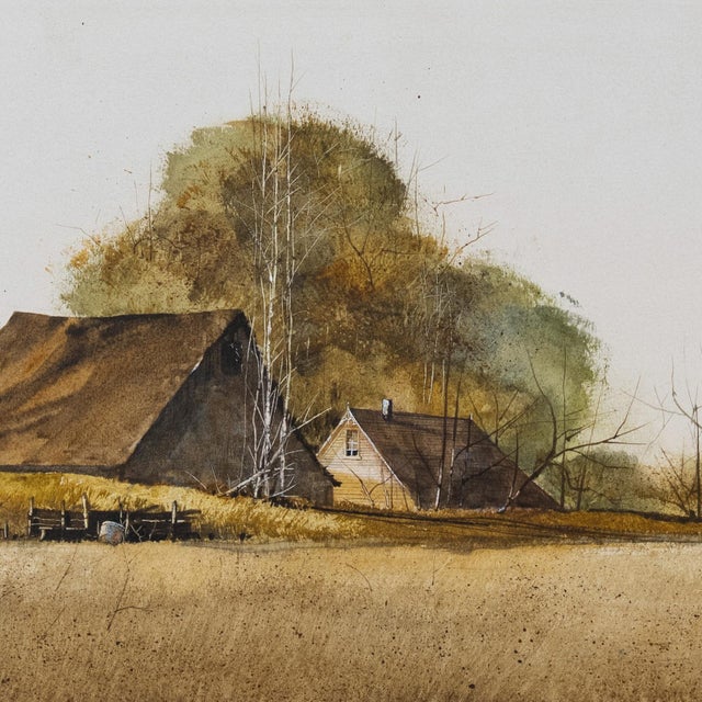 'Field Mice', American School Realist Landscape For Sale - Image 4 of 8