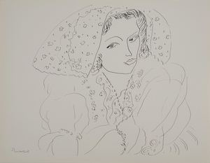 Henri Matisse, Jeune mariée au voile, Lithograph