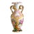 Late 19th Century Snake Handle Porcelain Vase With Hand Painted Flowers and Gold Decoration Jacob Petit Manner For Sale