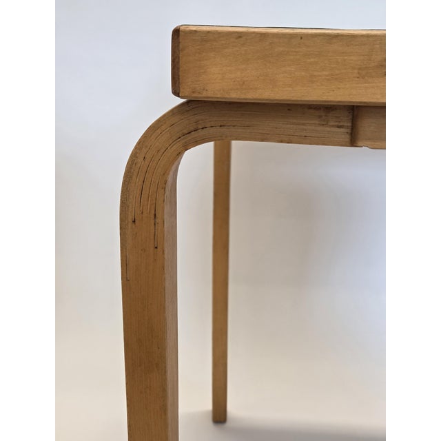 Brown Vintage Table by Alvar Aalto for Artek, 1950s For Sale - Image 8 of 15