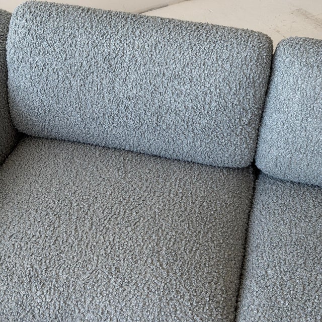 1980s 1980s Waterfall Arm Sofa Attributed to Interior Crafts For Sale - Image 5 of 7