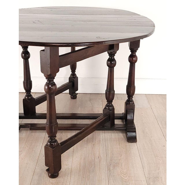 Wood Early 19th Century English Oak Dropleaf Table For Sale - Image 7 of 12