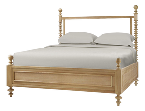 Bobbin Post Queen Bed in Fruitwood Finish