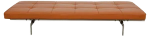 Walnut Aniline Leather PK-80 Daybed by Poul Kjærholm for Fritz Hansen, 2000s