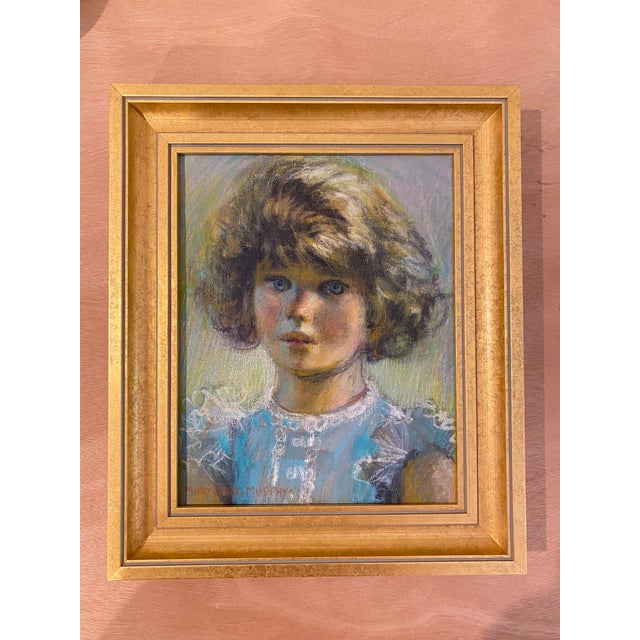 1960s Mary Sarg Murphy Nantucket Artist Portrait of Young Girl For Sale In New York - Image 6 of 7