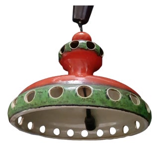 Vintage Ceramic Pendant Lamp, 1970s For Sale