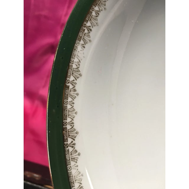 Forest Green Antique Porcelain Plate by Moritz Zdekauer For Sale - Image 8 of 18