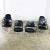 Mid-Century Modern Black Torsion Chairs by Giancarlo Piretti for Ki Set of Eight 7 Arm and 1 Side For Sale - Image 3 of 13