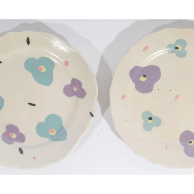 Contemporary Studio Pottery Postmodern Plates Signed by Artist Madeline Kaczmarczyk For Sale - Image 3 of 10