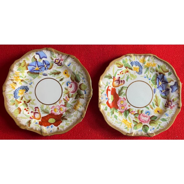 Mid 20th Century English Fine Bone China Floral Small 6" Porcelain Plates by Hammersley - Set of 8 For Sale - Image 5 of 10