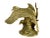 Brass Vintage Handmade Solid Brass Open Wings Flying Goose Swan Duck Bird on Grass Figurine For Sale - Image 8 of 9
