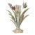 Rare, Vintage Italian Tole Metal Tulip Vase, W/ Center Glass Vase Insert For Sale