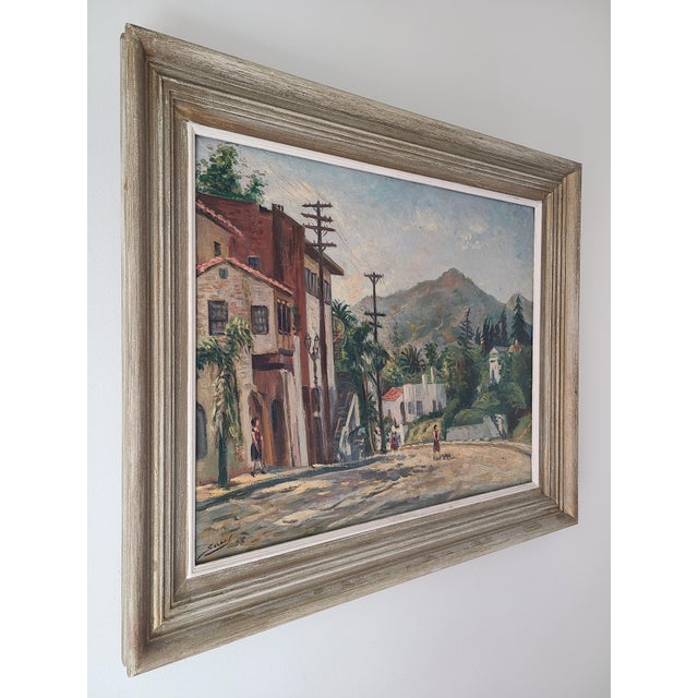 Saul Kovner 1940s Oil Painting Los Angeles Cityscape Hollywood Hills Wpa For Sale - Image 14 of 18