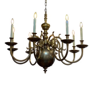 Visual Comfort Dutch Baroque Brass Chandelier For Sale