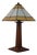 Stickley Slag Glass Mission Oak Lamp For Sale