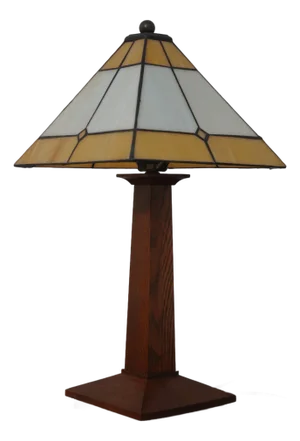 Stickley Slag Glass Mission Oak Lamp