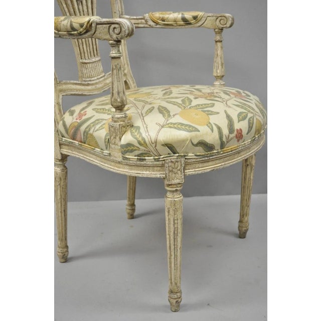 Vintage French Louis XVI Montgolfier Hot Air Balloon Dining Chairs - Set of 6 For Sale - Image 11 of 12