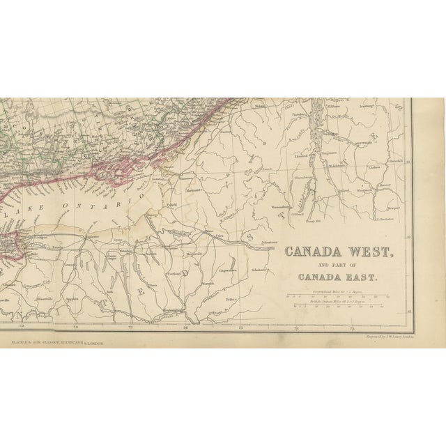 Antique Map of Canada, 1860s For Sale - Image 4 of 10