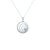 14k White Gold 1.26ct Diamond Circle Pendant on Adjustable 16"-18" Chain For Sale - Image 4 of 5
