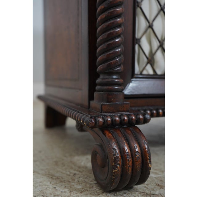 Jonathan Richards Leather Top Mahogany Console Desk For Sale - Image 10 of 12
