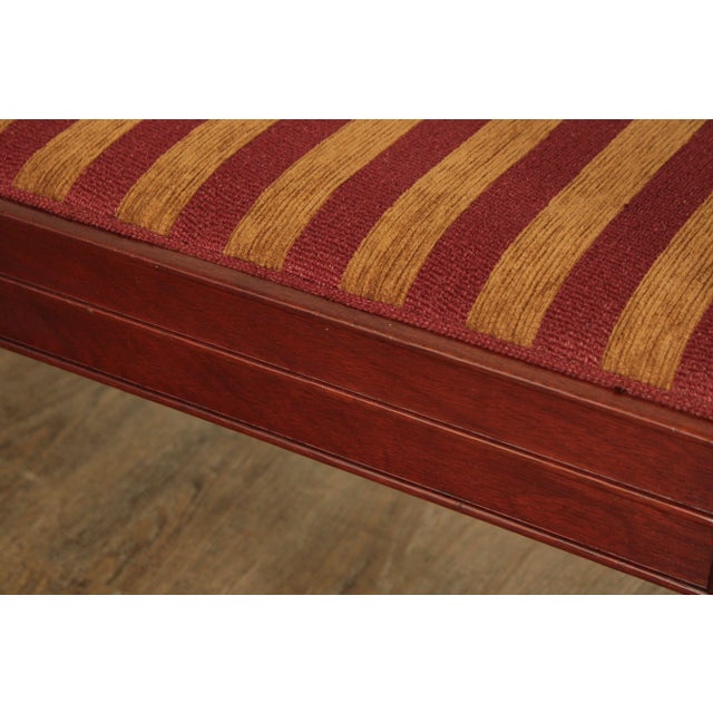 Late 20th Century William IV Style Carved Mahogany Window Bench For Sale - Image 10 of 13