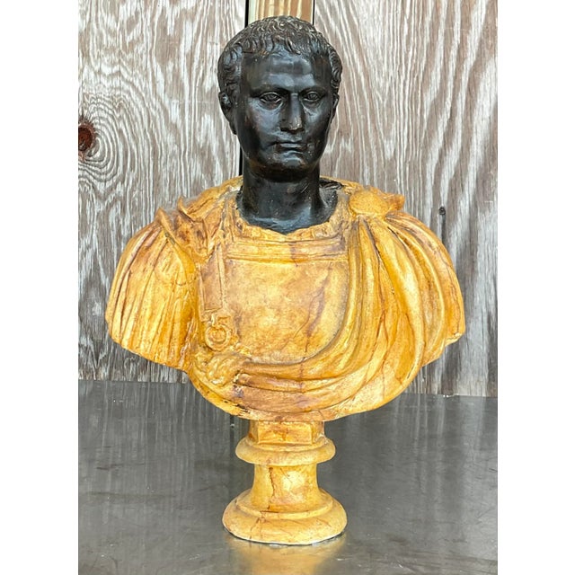 Vintage Grand Tour Faux Finished Plaster Bust For Sale In West Palm - Image 6 of 7