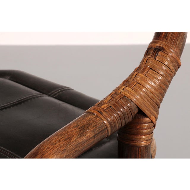 Mid-Century Bamboo Bar Stools from Horsnæs, Denmark, 1970, Set of 6 For Sale - Image 12 of 13